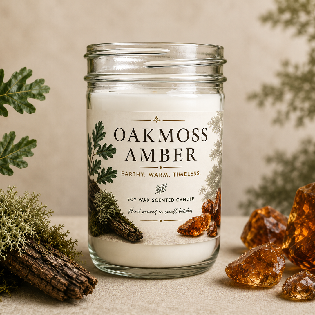 Oakmoss Amber Candle