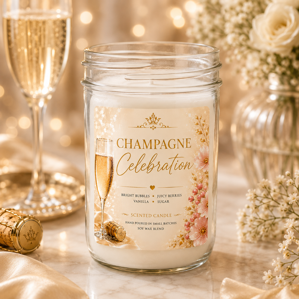 Champagne Celebration Candle