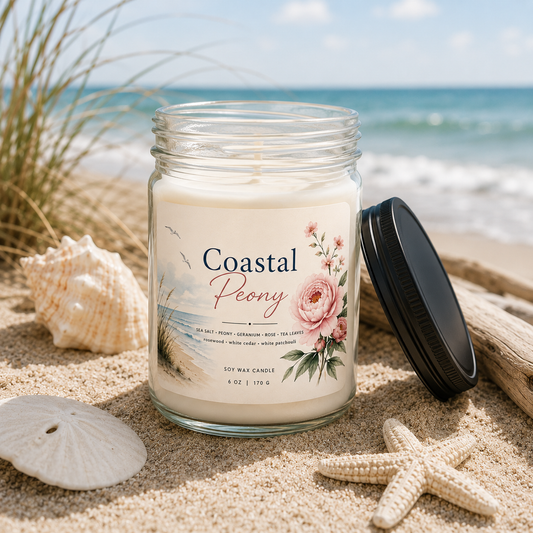 Coastal Peony Candle