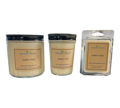 Amber Noir Soy Wax Candles Heavenly Scents