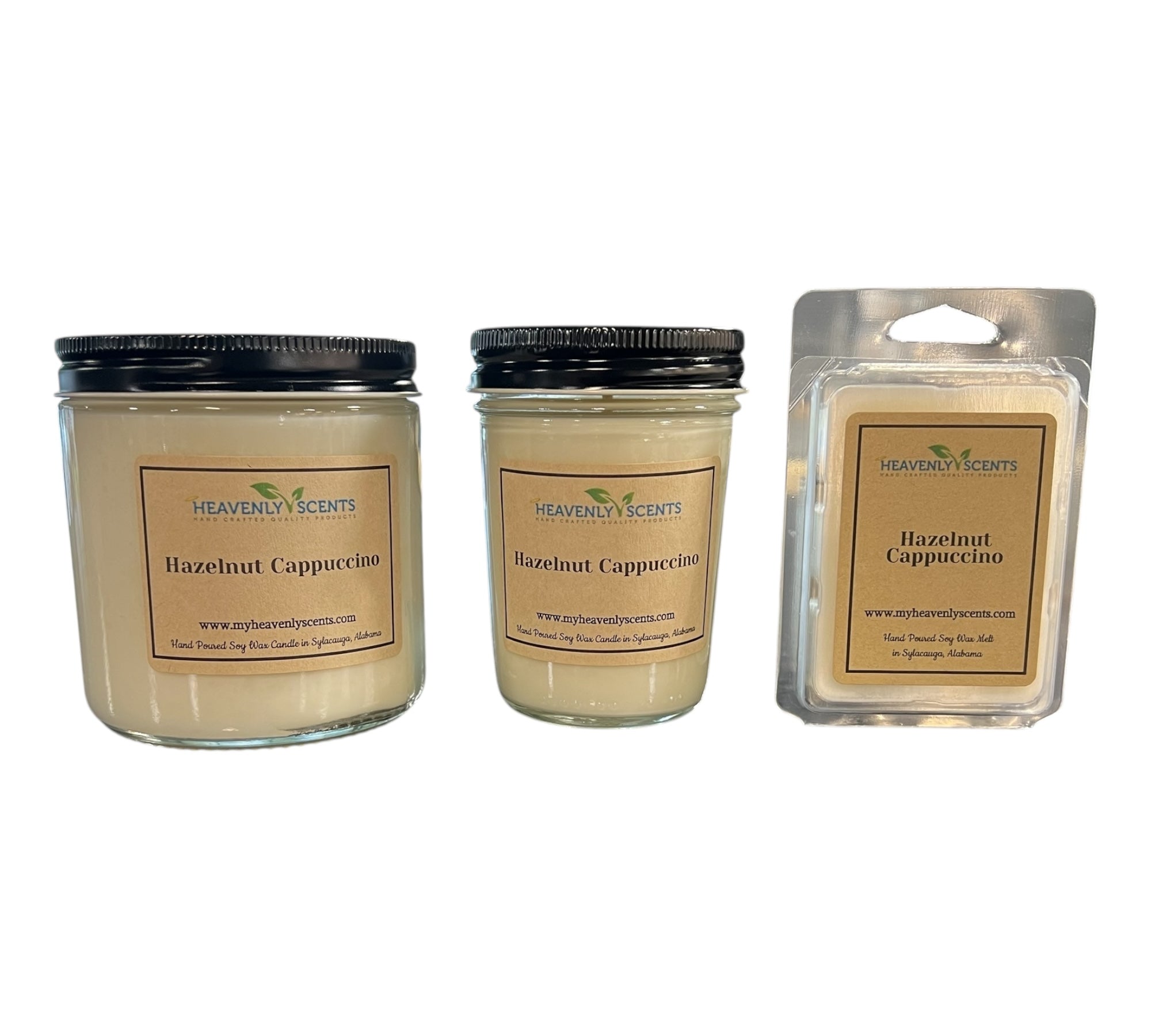 Hazelnut Cappuccino Soy Candle Heavenly scents