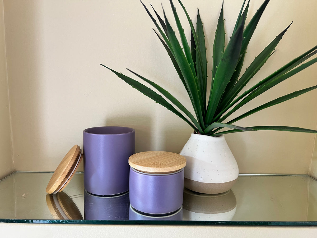 Amethyst Ceramic, Double Wicked Soy Candle