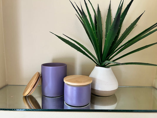 Amethyst Ceramic, Double Wicked Soy Candle