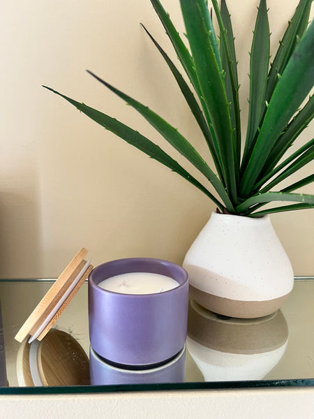 Amethyst Ceramic, Double Wicked Soy Candle