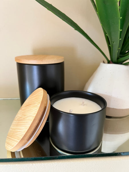 Black Ceramic, Double Wicked Soy Candle