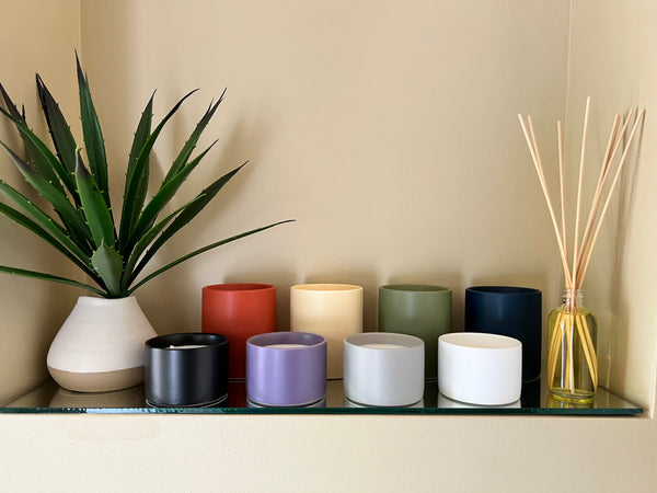 White Ceramic, Double Wicked Soy Candle