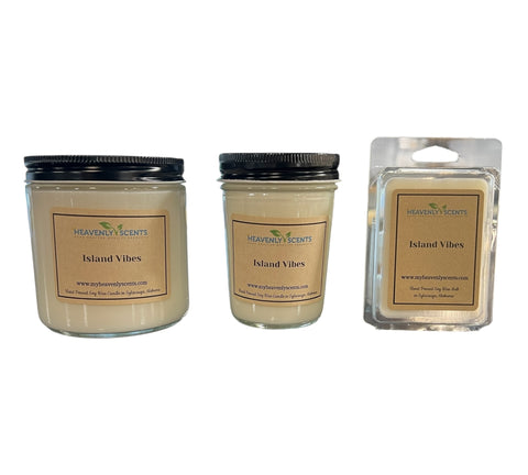 Island Vibes Soy Candle Heavenly Scents