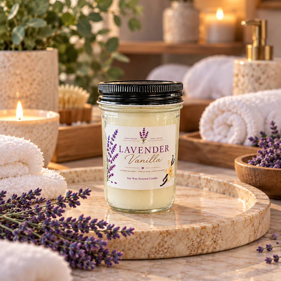 lavender vanilla candle