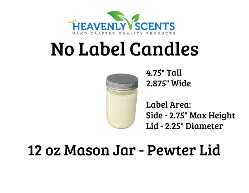 12 oz Mason Jar Soy Candles - Pewter Lid - Single