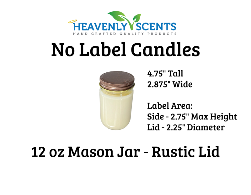 12 oz Mason Jar Soy Candles - Rustic Lid - Single
