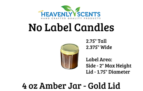4 oz Amber Jar Soy Candles - Gold Lid - Single