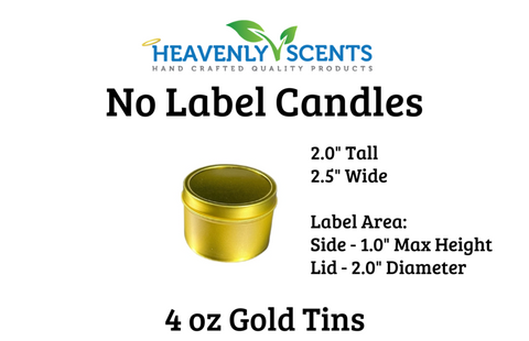 4 oz Gold Tin Soy Candle - Single