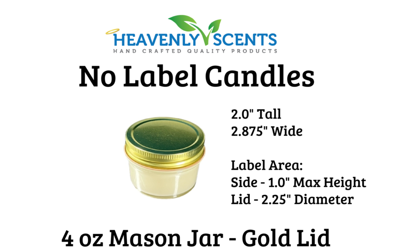 4 oz Mason Jar Soy Candles - Gold Lid - Single