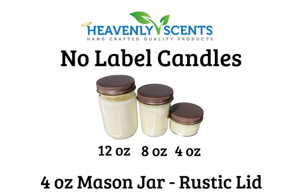 4 oz Mason Jar Soy Candles - Rustic Lid - Single