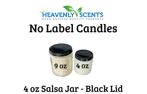 4 oz Salsa Jar Soy Candles - Black Lid - Single
