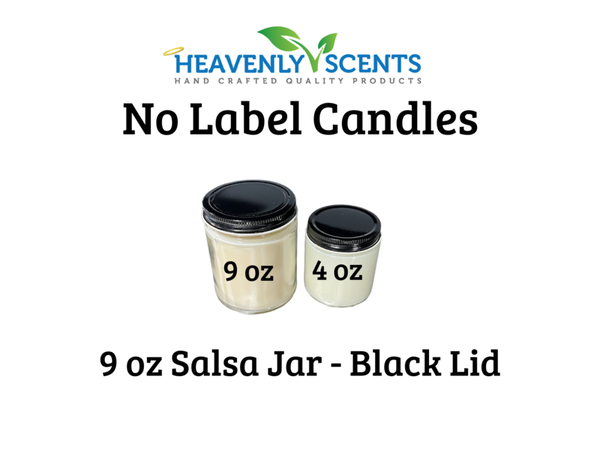 9 oz Salsa Jar Soy Candles - Black Lid - Single