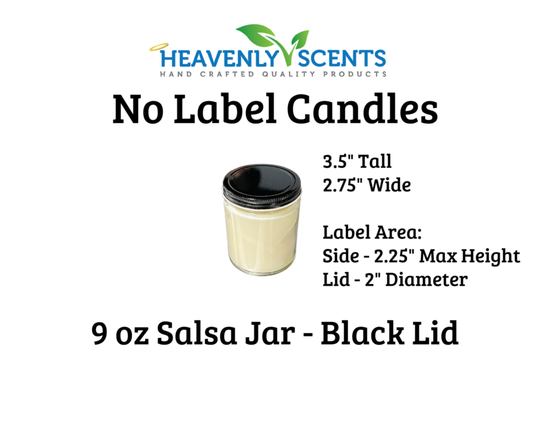 9 oz Salsa Jar Soy Candles - Black Lid - Single