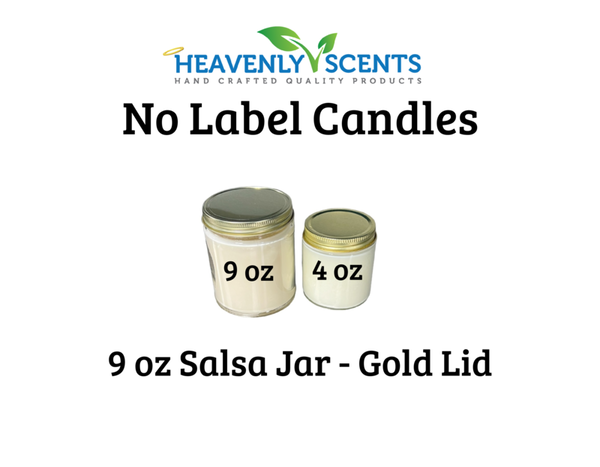 9 oz Salsa Jar Soy Candles - Gold Lid - Single