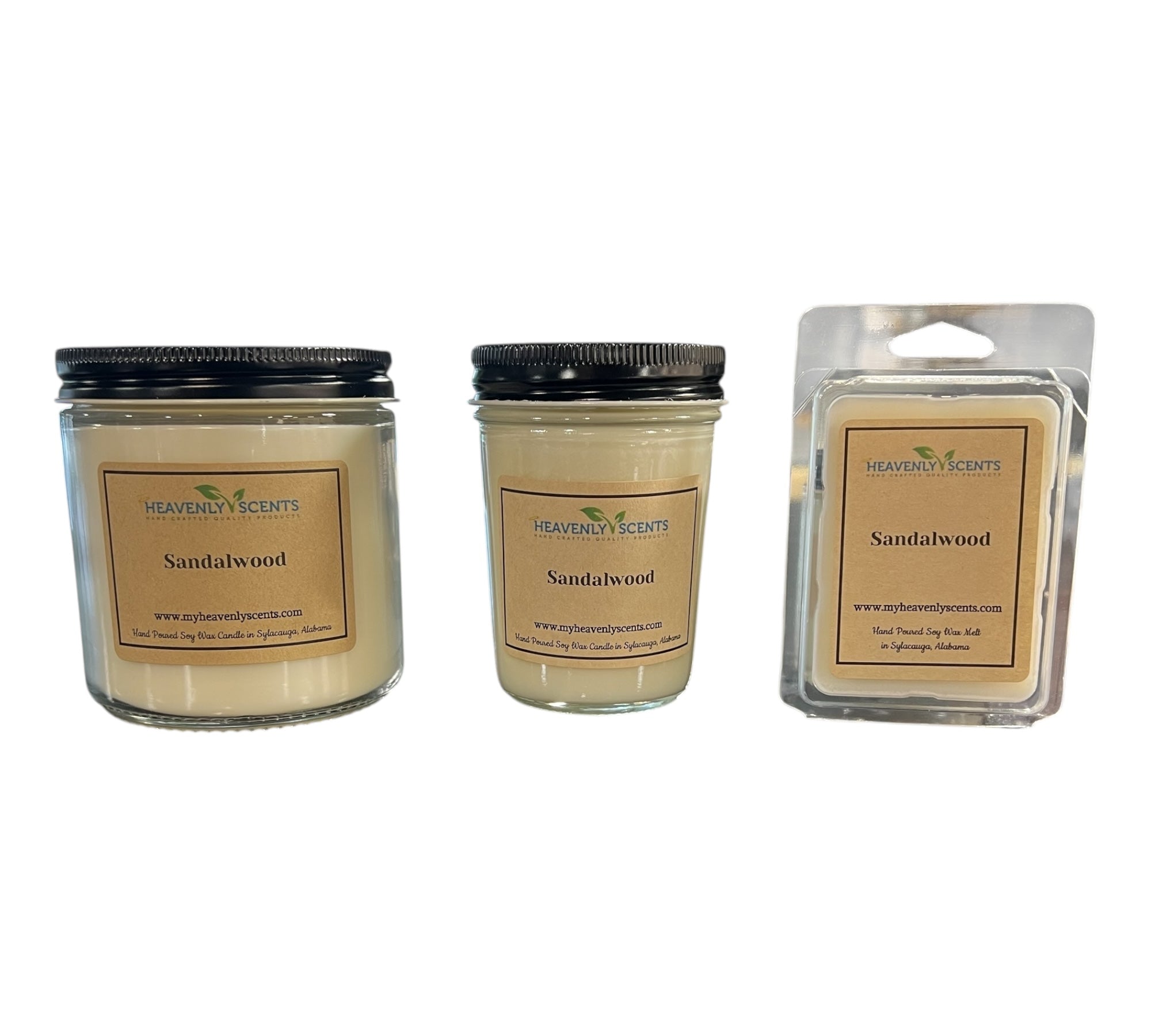 Sandalwood Soy Candle Heavenly Scents