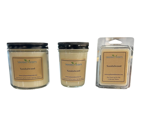 Sandalwood Soy Candle Heavenly Scents