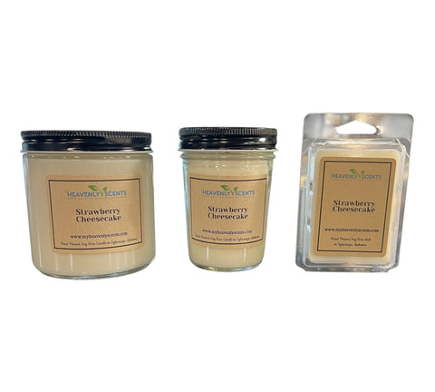 Strawberry Cheesecake Soy Candle Heavenly Scents