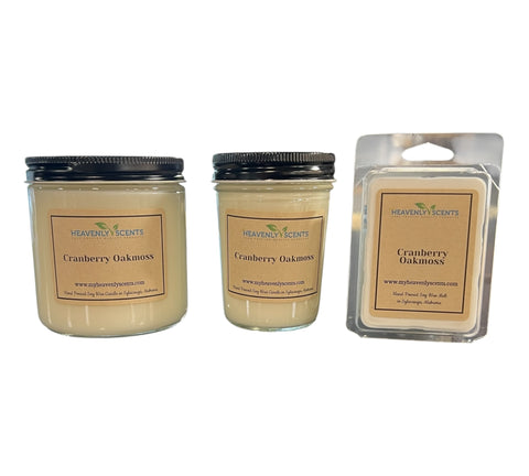 Cranberry Oakmoss Soy Candle and Wax Melt
