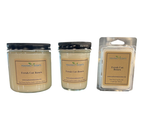 Fresh Cut Roses Soy Candle and Wax Melt
