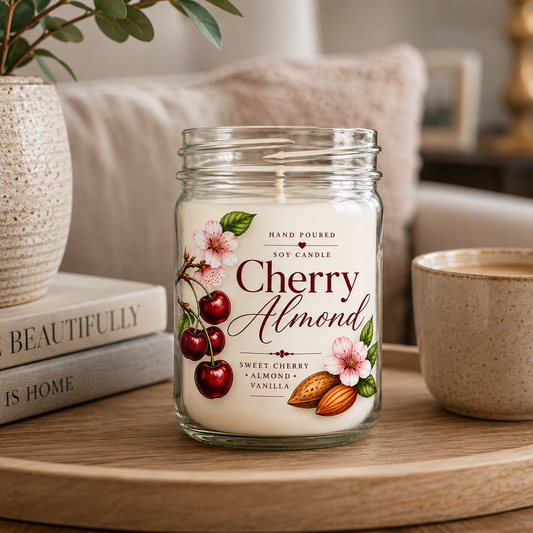 cherry almond candle