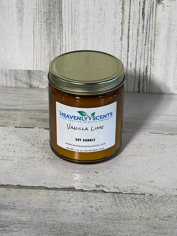 Vanilla Lime Soy Wax Candle from Heavenly Scents