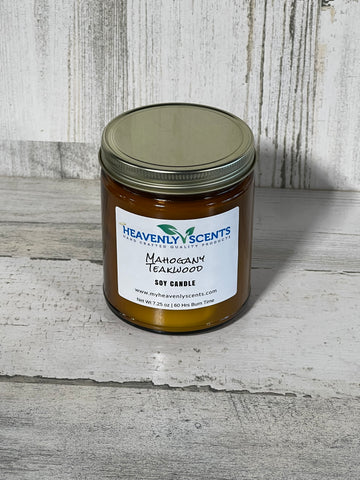Mahogany Teakwood Soy Wax Candle from Heavenly Scents