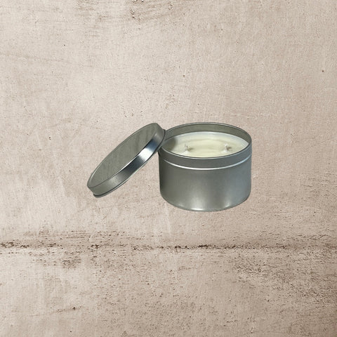 8 oz Silver Tin Soy Candles -12 Pack