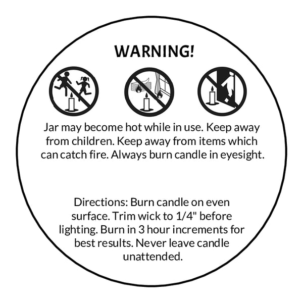Candle Warning Label 